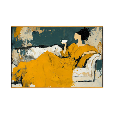 Golden Repose Figurative Wall Art | Olyrel