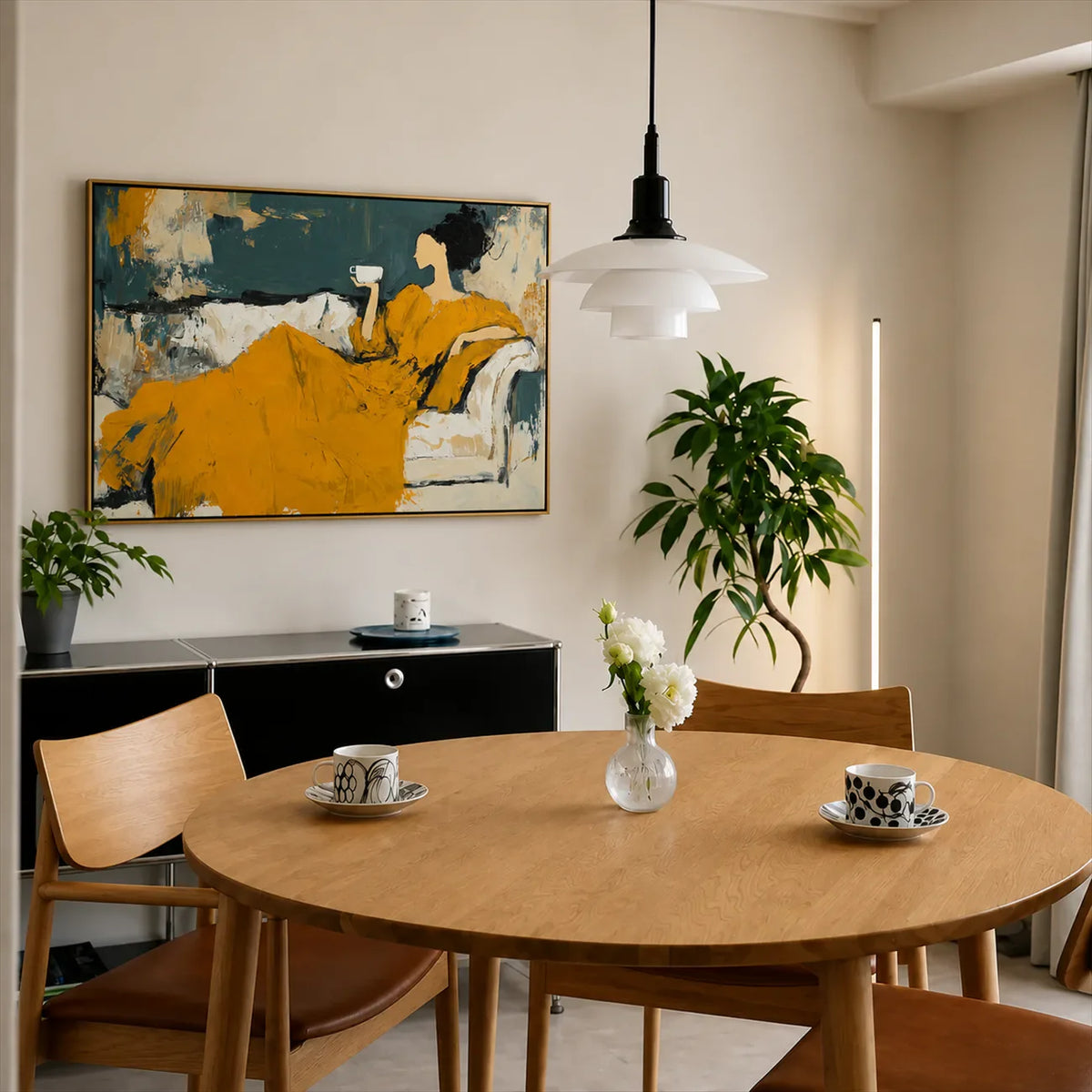 Golden Repose Figurative Wall Art styled interior scene 3 | Olyrel