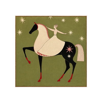 Celestial Rider Folk Horse Wall Art | Olyrel