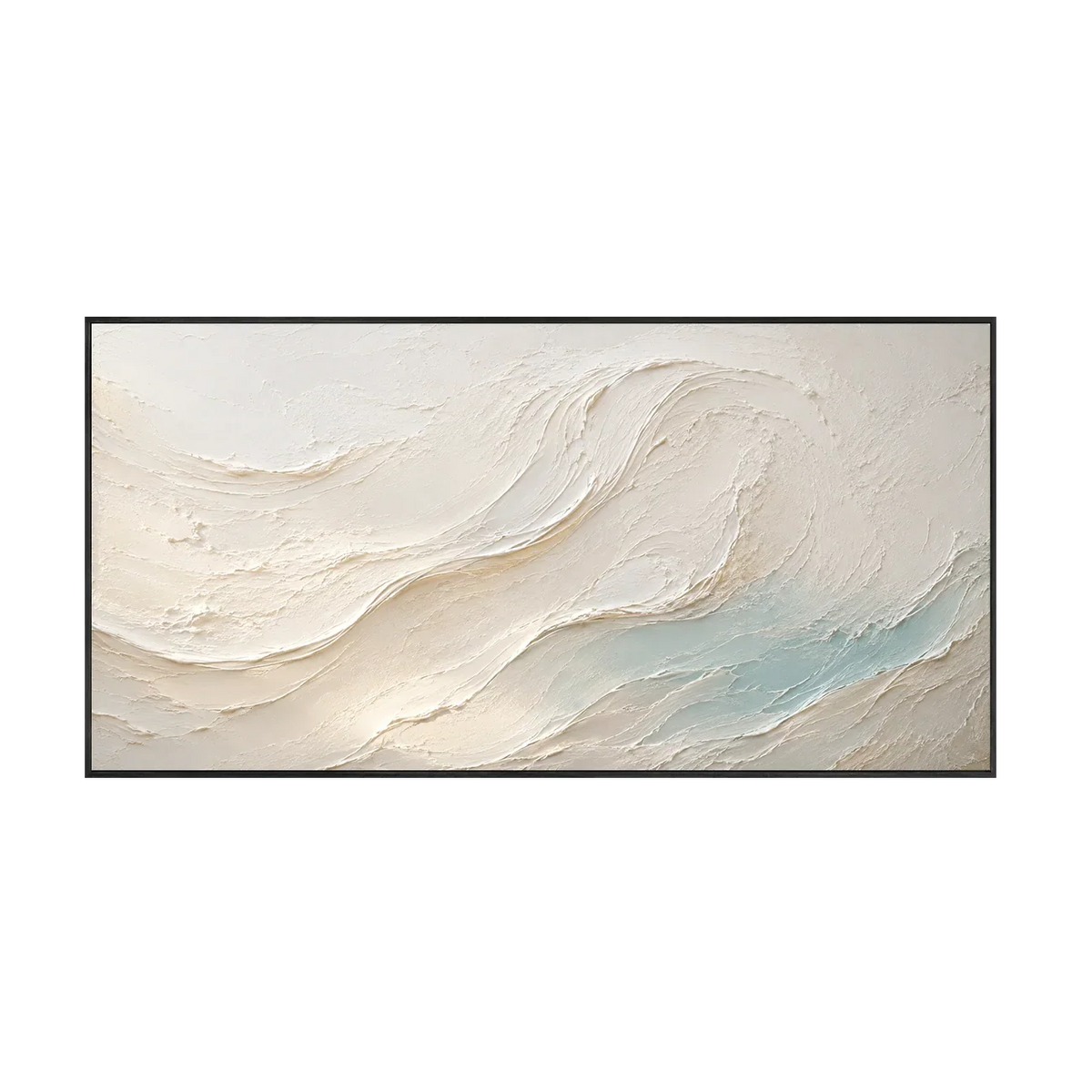 Seafoam Flow Textured Wall Art | Olyrel