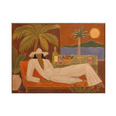 Sunset Terrace Leisure Figurative Wall Art | Olyrel