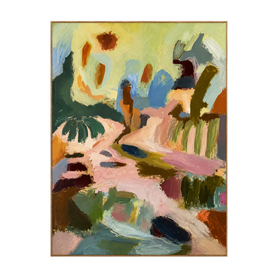 Pastel Garden Passage Abstract Wall Art | Olyrel
