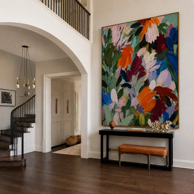 Wildflower Symphony Colorful Floral Wall Art styled interior scene 5 | Olyrel