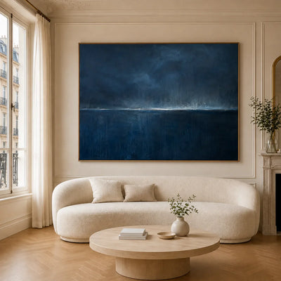 Midnight Horizon Abstract Wall Art styled interior scene 1 | Olyrel