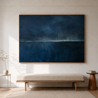 Midnight Horizon Abstract Wall Art styled interior scene 3 | Olyrel