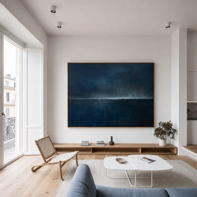 Midnight Horizon Abstract Wall Art styled interior scene 5 | Olyrel