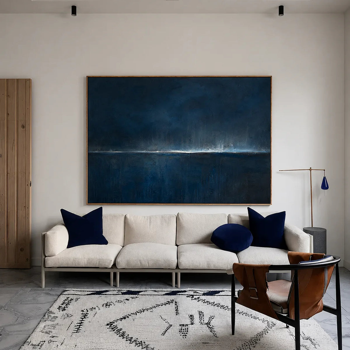 Midnight Horizon Abstract Wall Art styled interior scene 6 | Olyrel