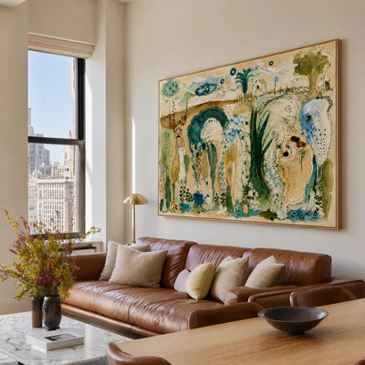 Enchanted Animal Garden Wall Art styled interior scene 2 | Olyrel