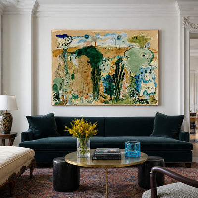 Enchanted Animal Garden Wall Art styled interior scene 4 | Olyrel