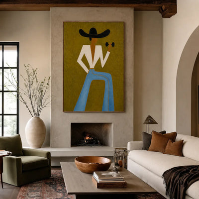 Cowgirl Strength Figurative Wall Art styled interior scene 3 | Olyrel