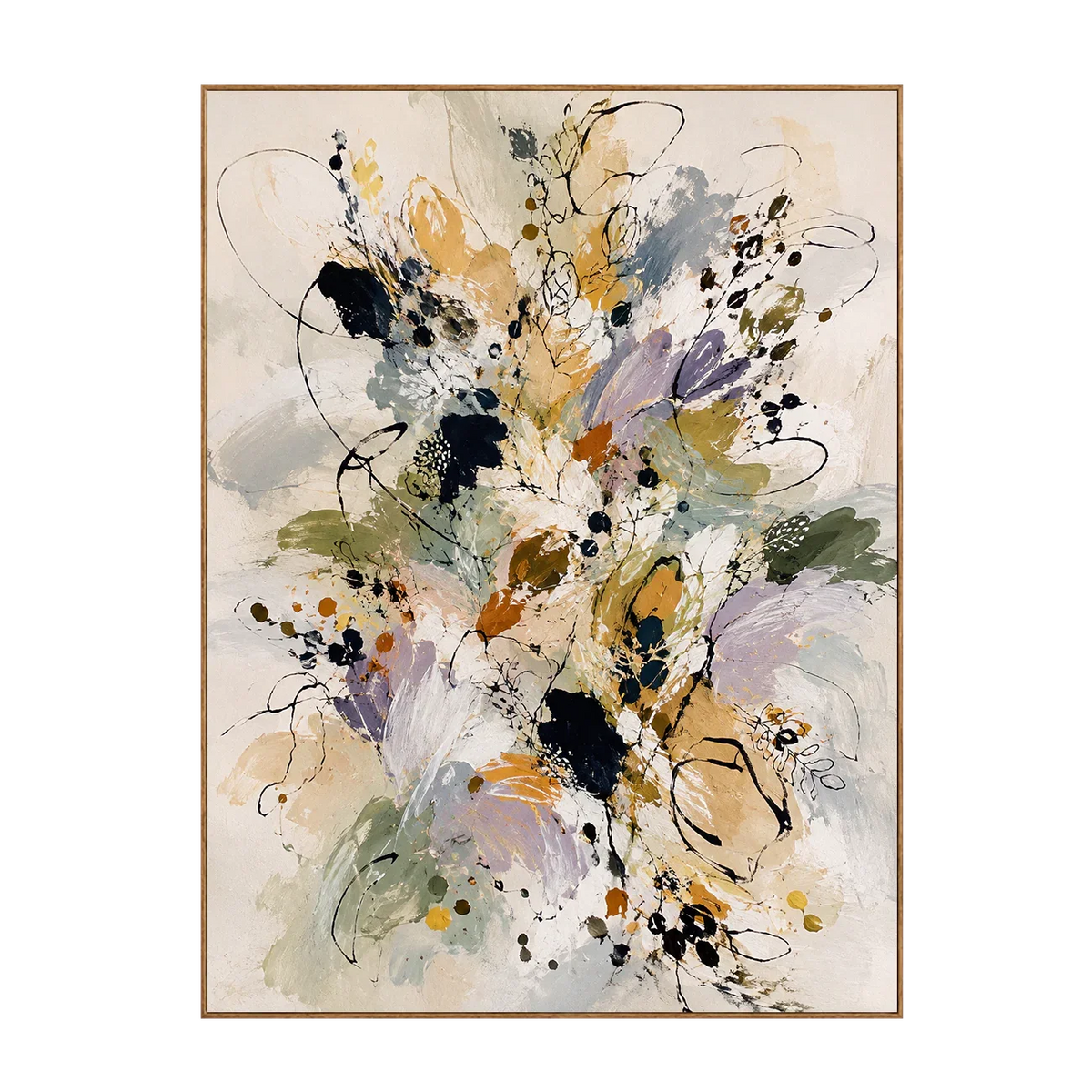 Meadow Bloom Abstract Floral Wall Art | Olyrel