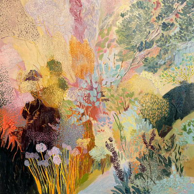 Enchanted Garden Colorful Abstract Wall Art artwork view | Olyrel