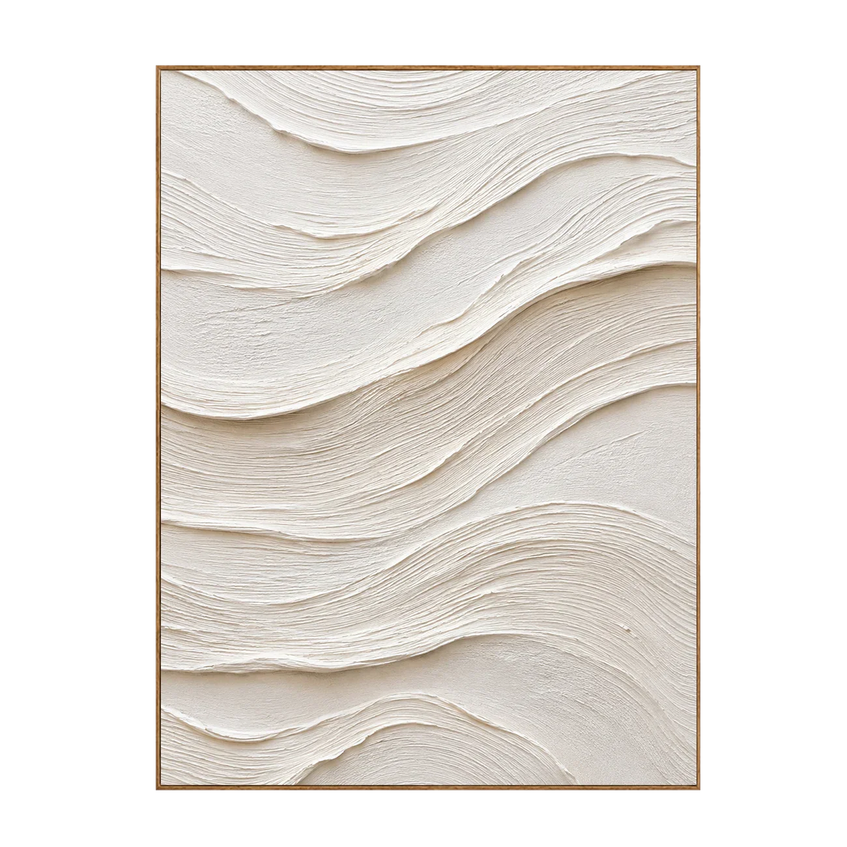Ivory Flow Textured Relief Wall Art | Olyrel