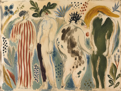 Garden Procession Figurative Wall Art artwork view | Olyrel