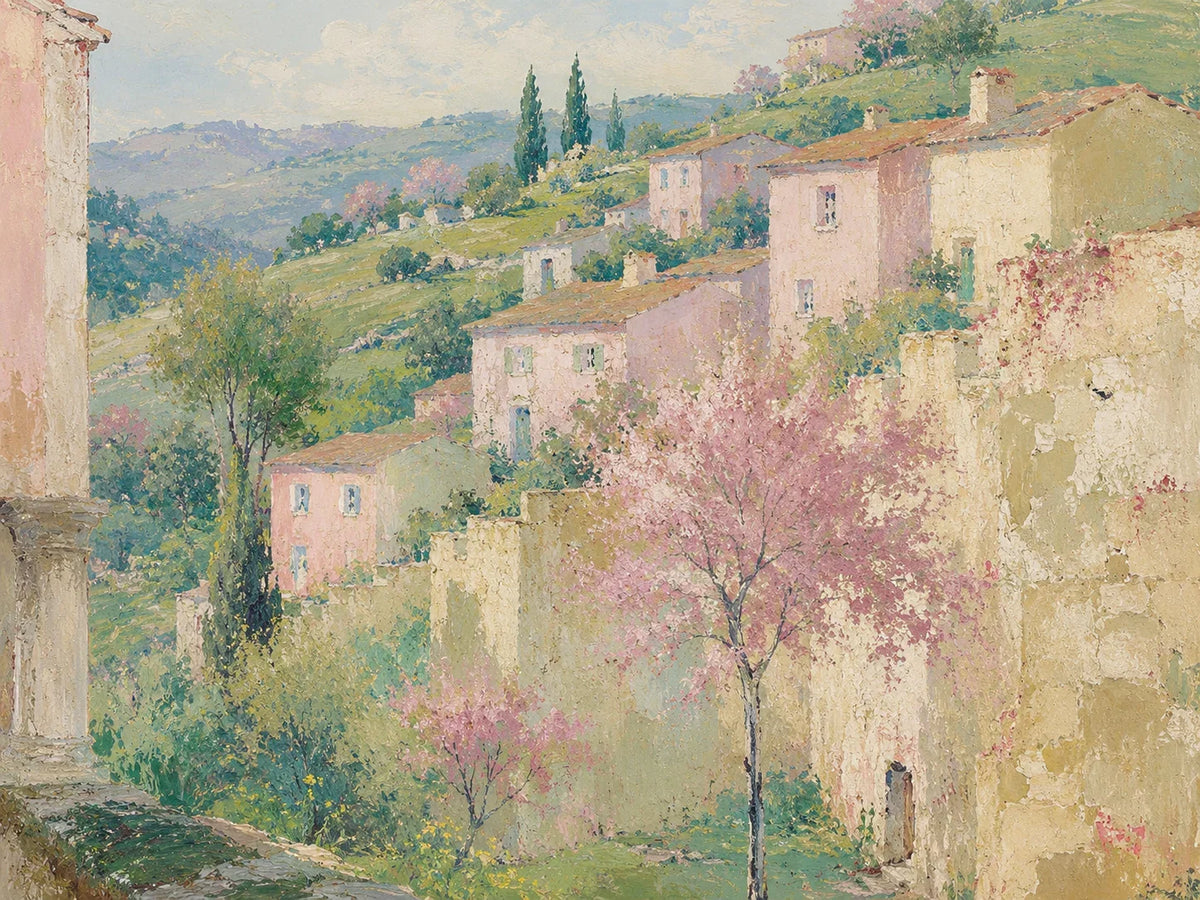 Tuscan Hillside Garden Landscape Wall Art artwork view | Olyrel