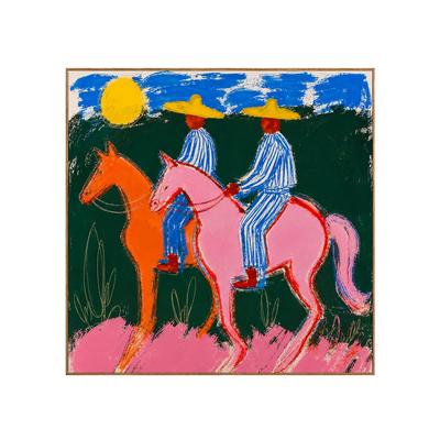 Sunlit Riders Colorful Western Wall Art | Olyrel