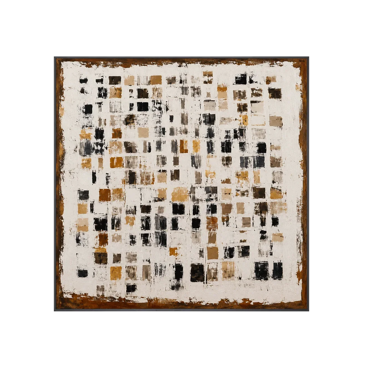 Amber Mosaic Abstract Wall Art | Olyrel