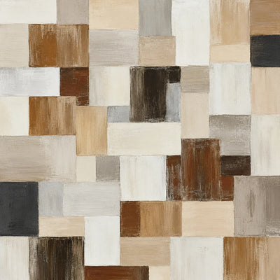 Quiet Grid Neutral Geometric Wall Art artwork view | Olyrel