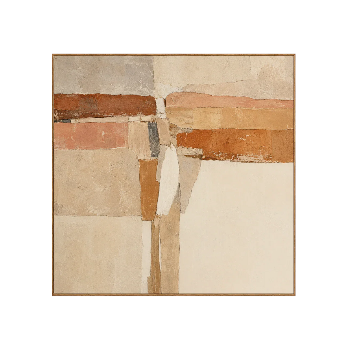 Terracotta Crossings Geometric Wall Art | Olyrel