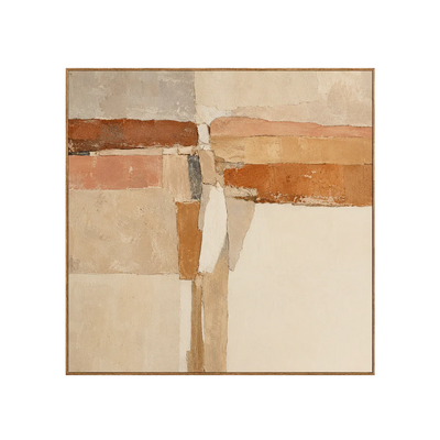 Terracotta Crossings Geometric Wall Art | Olyrel