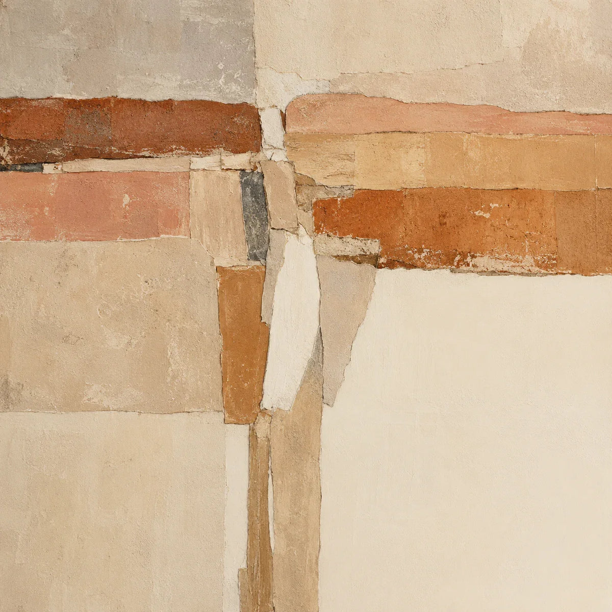 Terracotta Crossings Geometric Wall Art artwork view | Olyrel