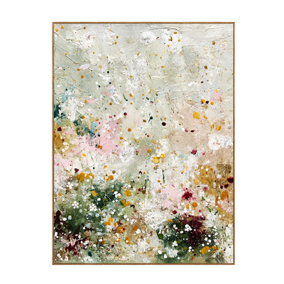 Whispering Meadow Pastel Abstract Wall Art | Olyrel