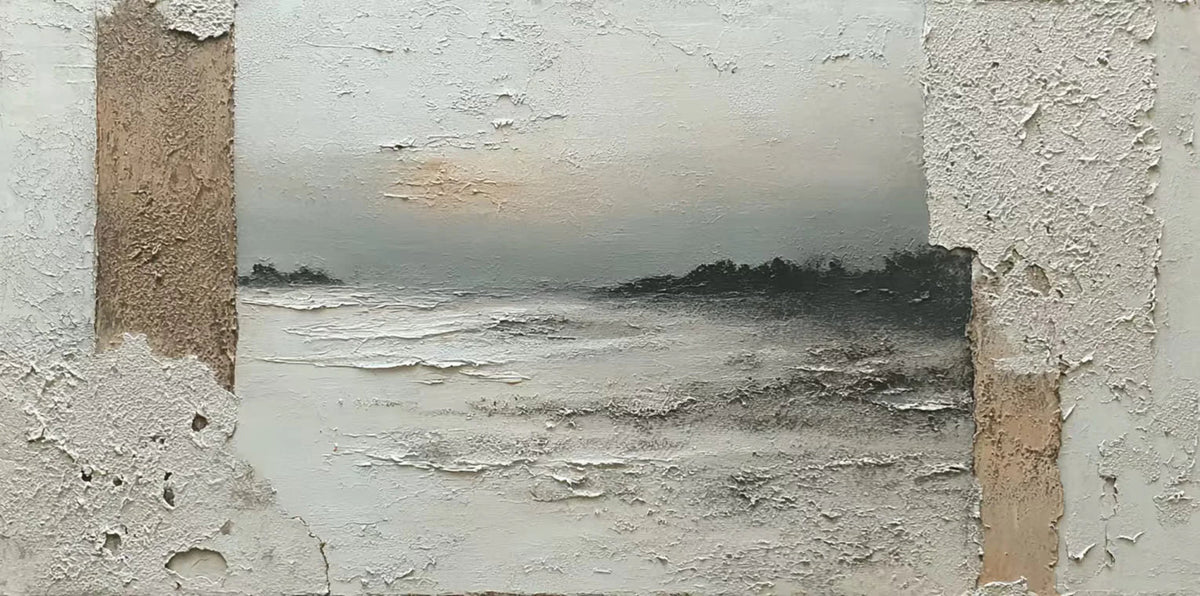 Quiet Passage Panoramic Coastal Wall Art artwork view | Olyrel