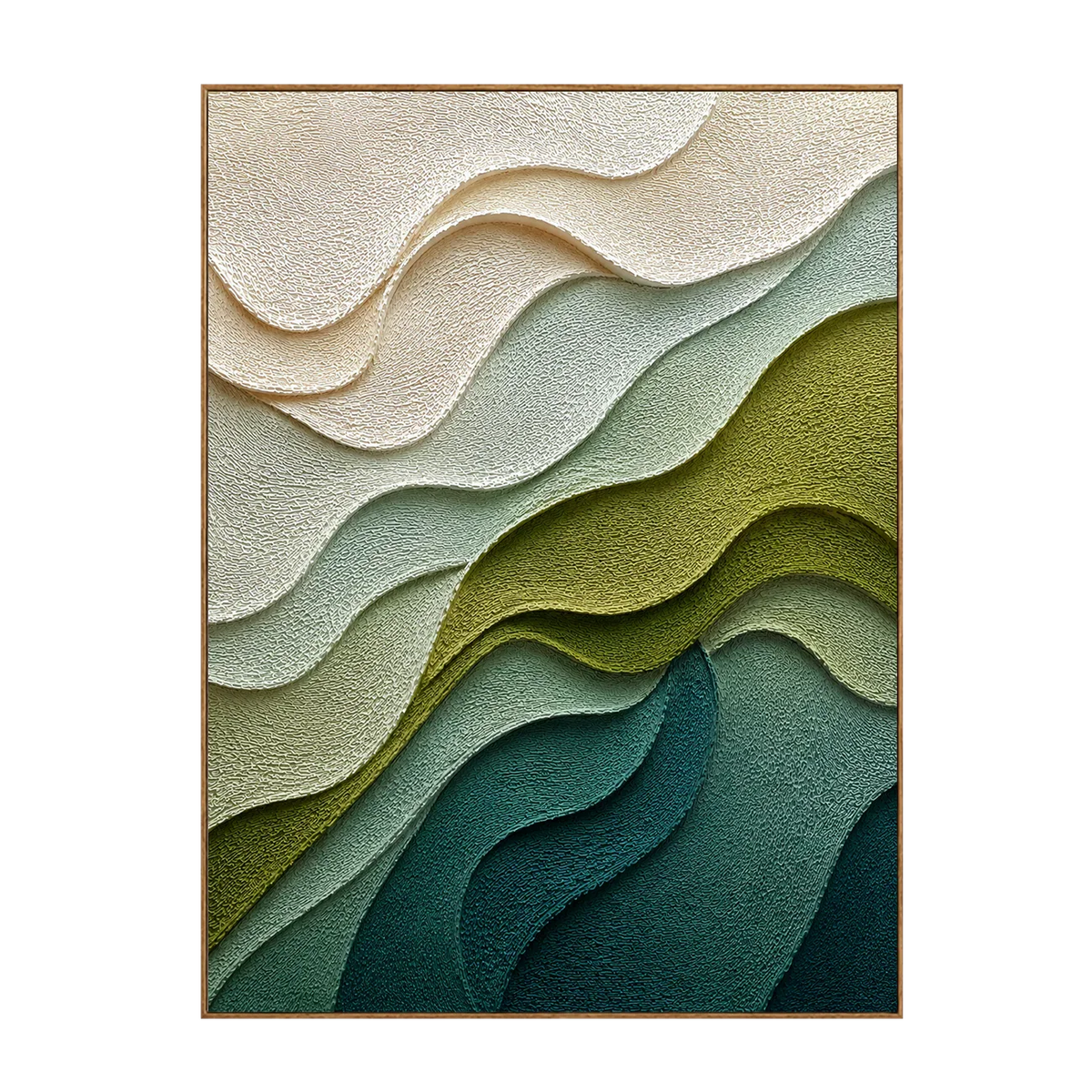 Verdant Contours Layered Relief Wall Art | Olyrel