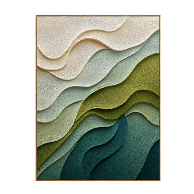Verdant Contours Layered Relief Wall Art | Olyrel