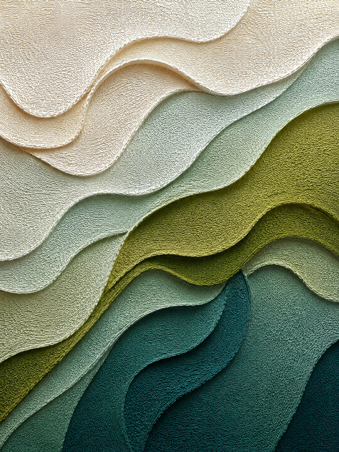 Verdant Contours Layered Relief Wall Art artwork view | Olyrel
