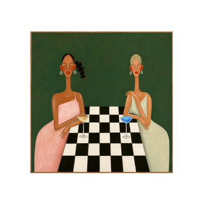 Checkered Table Companions Figurative Wall Art | Olyrel
