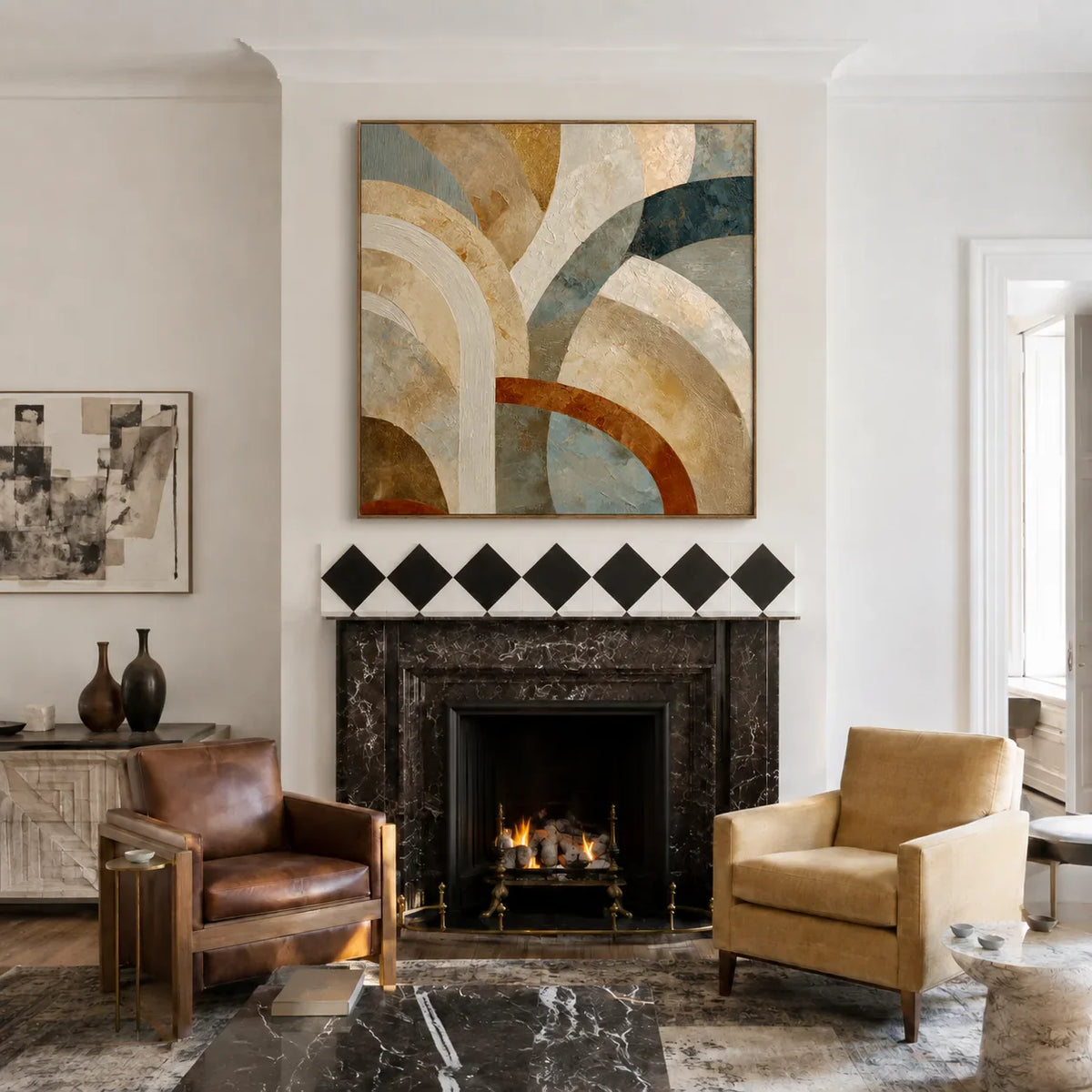 Arcadia Layers Geometric Wall Art styled interior scene 1 | Olyrel