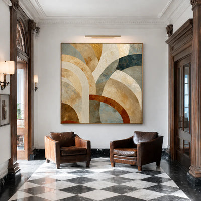 Arcadia Layers Geometric Wall Art styled interior scene 2 | Olyrel