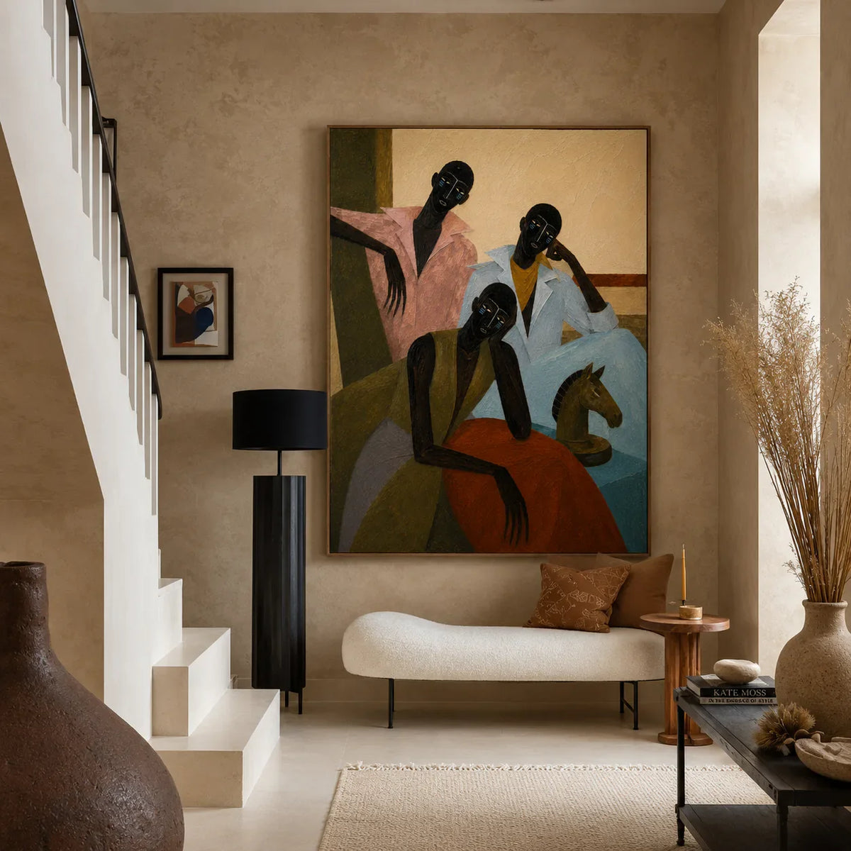 Gathered Voices Modern Figurative Wall Art styled interior scene 4 | Olyrel