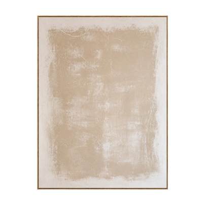 Soft Field Beige Minimalist Wall Art | Olyrel