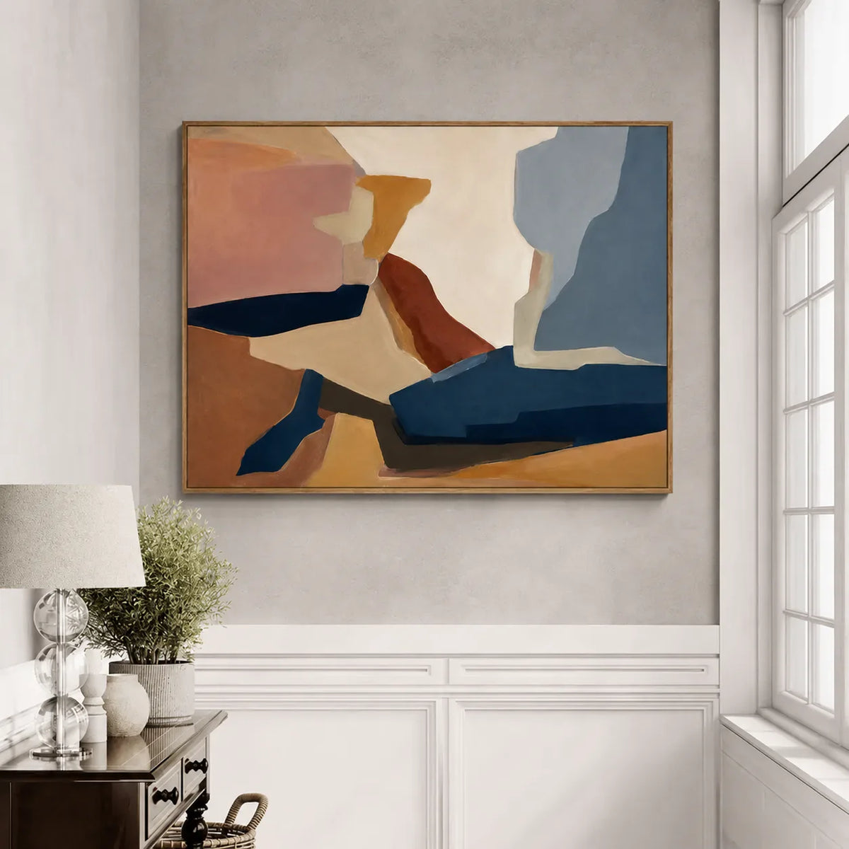 Canyon Passage Color Block Wall Art styled interior scene 1 | Olyrel