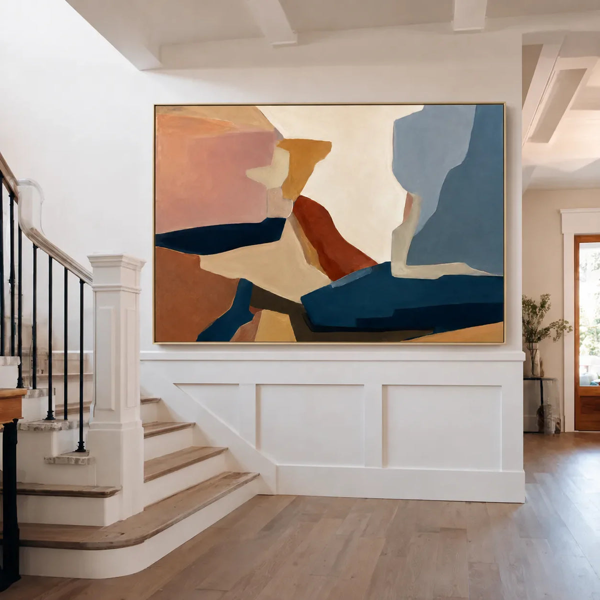 Canyon Passage Color Block Wall Art styled interior scene 2 | Olyrel