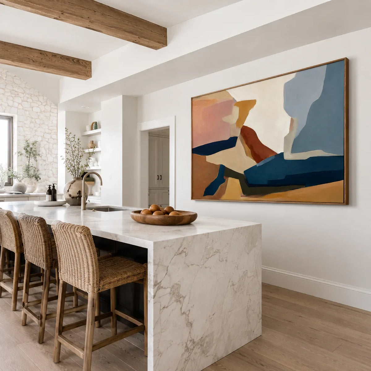 Canyon Passage Color Block Wall Art styled interior scene 3 | Olyrel