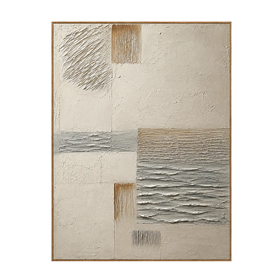 Quiet Weave Neutral Textured Wall Art | Olyrel