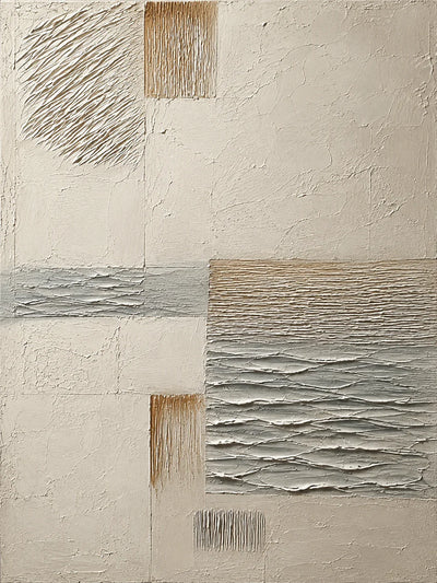 Quiet Weave Neutral Textured Wall Art artwork view | Olyrel