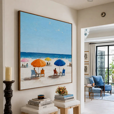 Summer Shore Beach Wall Art styled interior scene 1 | Olyrel