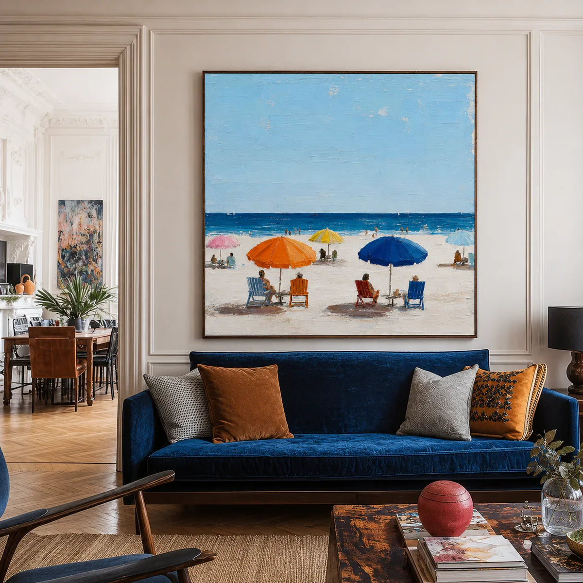 Summer Shore Beach Wall Art styled interior scene 4 | Olyrel