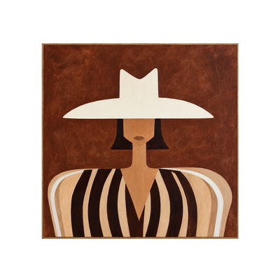 Wide Brim Portrait Folk Wall Art | Olyrel