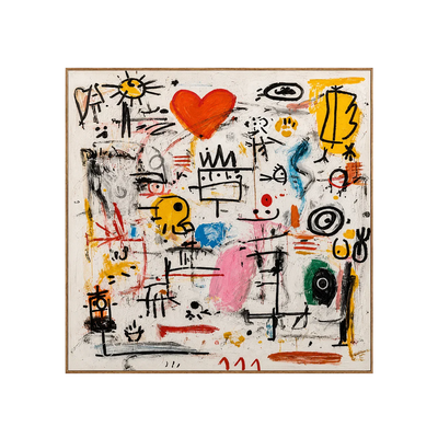 Playful Heart Graffiti Wall Art | Olyrel