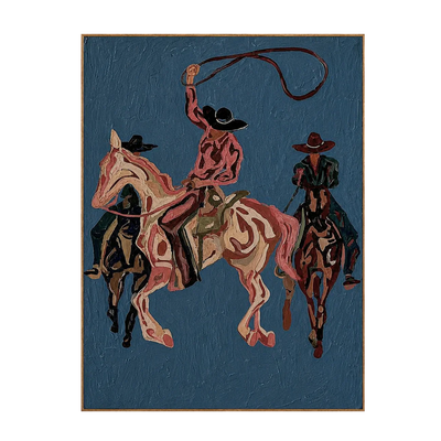 Blue Rodeo Riders Wall Art | Olyrel