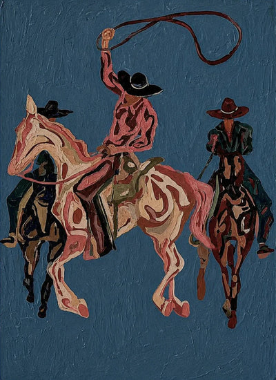 Blue Rodeo Riders Wall Art artwork view | Olyrel