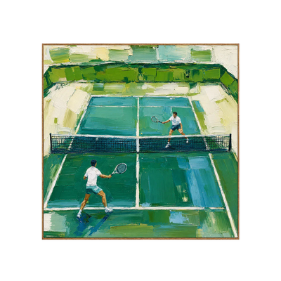 Sunlit Tennis Court Wall Art | Olyrel