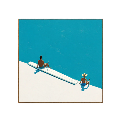 Poolside Pause Minimal Wall Art | Olyrel
