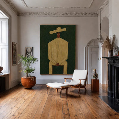 Quiet Figure Geometric Wall Art styled interior scene 3 | Olyrel