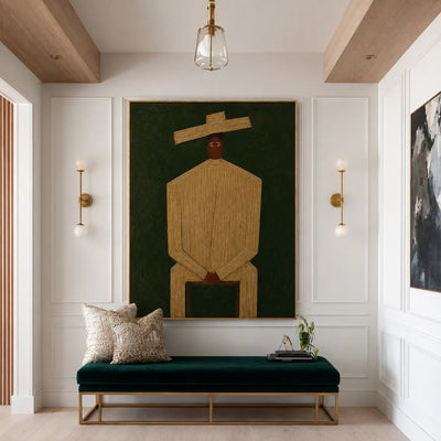 Quiet Figure Geometric Wall Art styled interior scene 5 | Olyrel